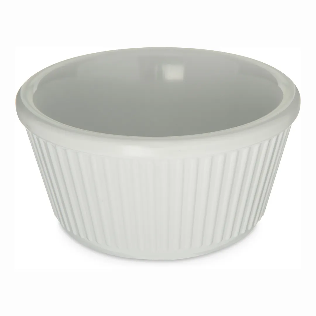 Carlisle S29102 Plastic Ramekin, 4 Oz, 3‑3/8" Diameter, White Melamine, NSF Certified, BPA‑Free