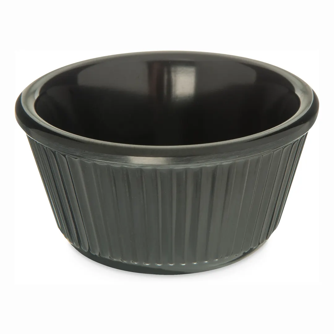 Carlisle S29103 - 4 Oz Ramekin, 3‑3/8" Diameter, Black Melamine, Dishwasher Safe, BPA‑Free
