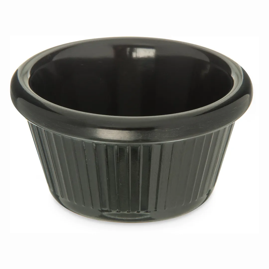 Carlisle S29203 Plastic Ramekin, 2‑Oz (2‑13/16” Dia.) Black Melamine, Stackable, NSF, BPA‑Free