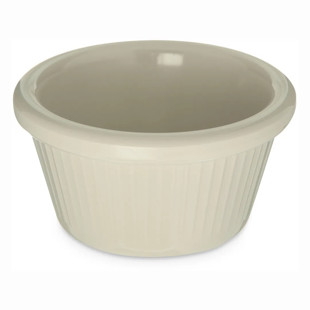 Carlisle S29242 - 2 oz Plastic Ramekin, 2-13/16" Dia, Bone Melamine, Dishwasher Safe, NSF, BPA Free