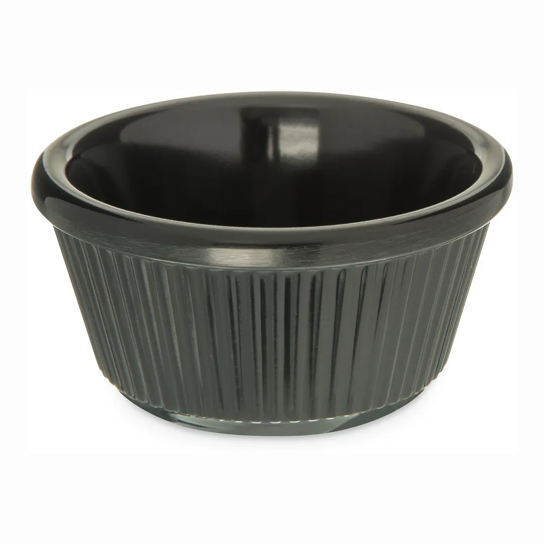 Carlisle S29303 - 3 oz Plastic Ramekin, 3‑2/11" Dia, Black Melamine, NSF Certified - 1/Each
