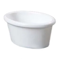 Carlisle S31002 Plastic Ramekin, 2 oz, 2-3/4" L x 2" W x 1-1/2" H, White Melamine, NSF, BPA Free