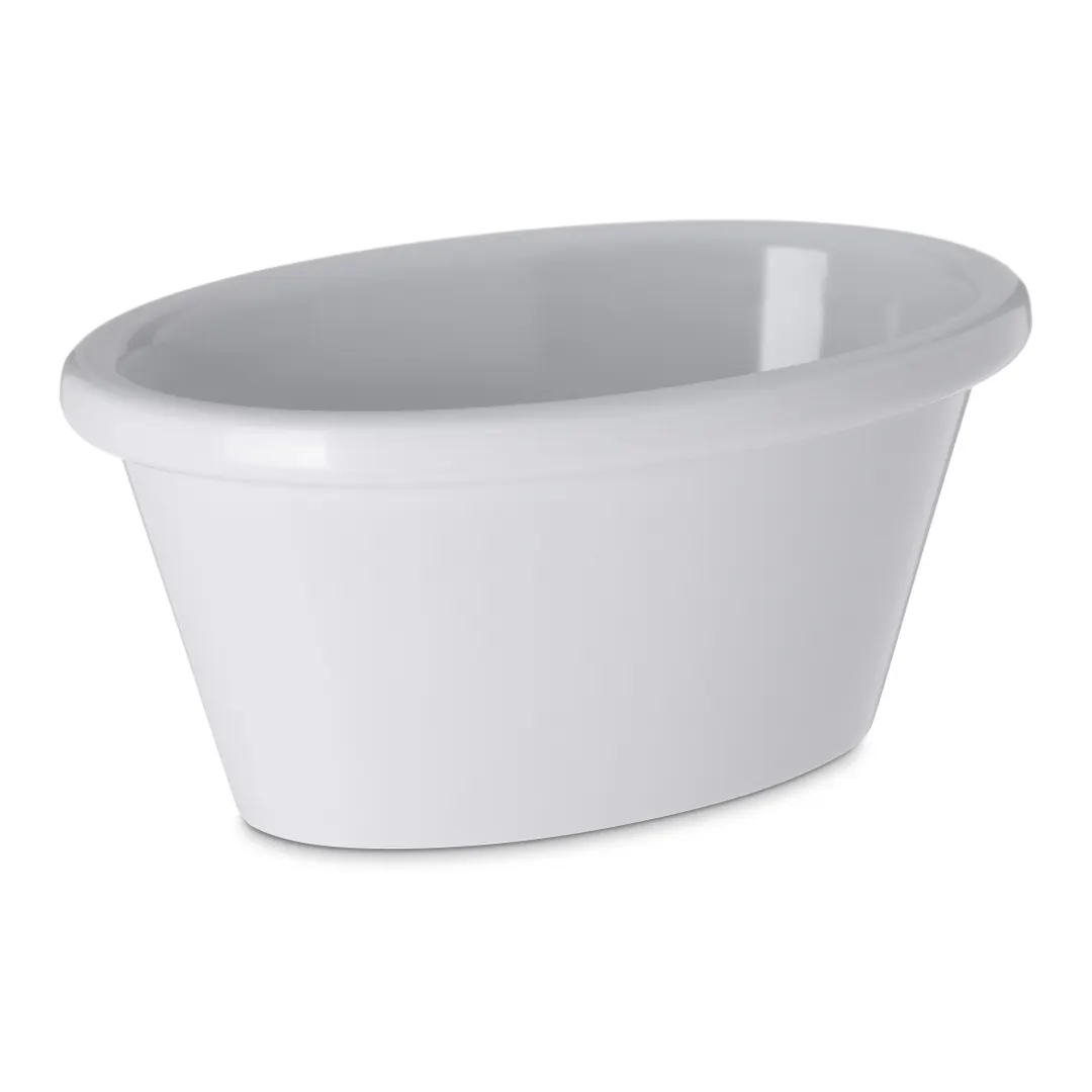 Carlisle S31402 - 4 oz Plastic Ramekin, 3-3/4" L x 2-5/8" W x 2-9/11" H, White Melamine, NSF, BPA Free