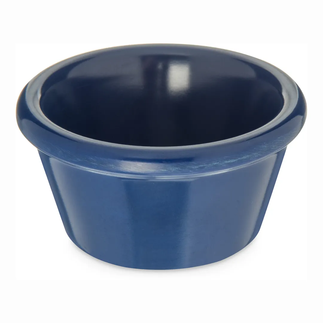 Carlisle S85260 - 2-5/8" Diameter 2 oz Ramekin, Melamine Cobalt Blue, Stackable, NSF, BPA-Free