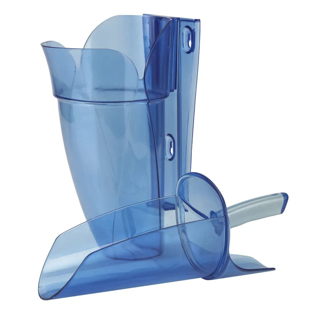 Carlisle SI9000 Saf-T-Scoop System, 64-86 oz Blue Polycarbonate, Dishwasher Safe, Holder & Brackets