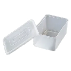 Carlisle SS10702 - Condiment Container, 1-1/4 Pint, White Polypropylene with Acrylic Lid