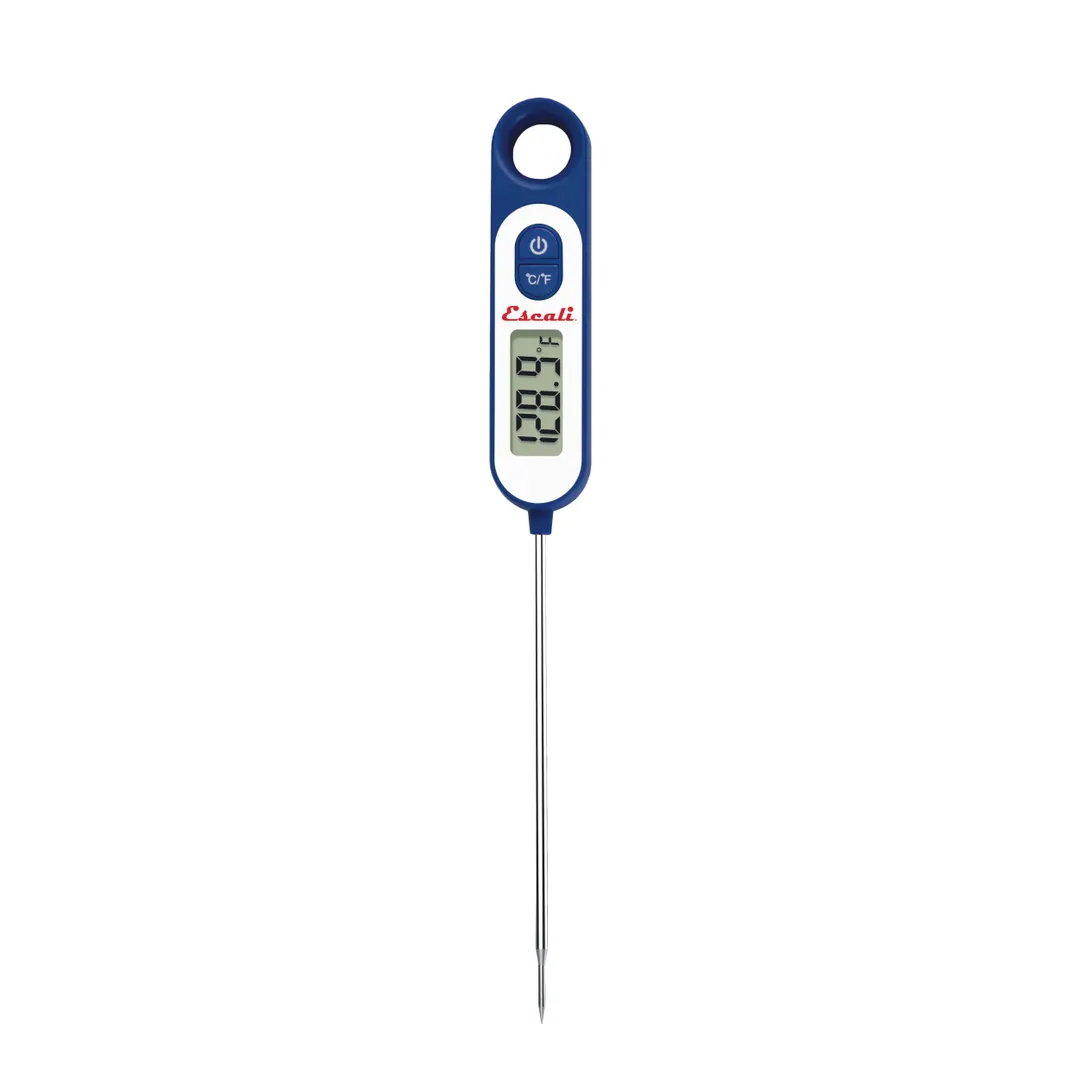 Carlisle THDGLSBL Digital Pocket Thermometer, 5.6" Probe, -58°F to 572°F, Stainless Steel, Blue