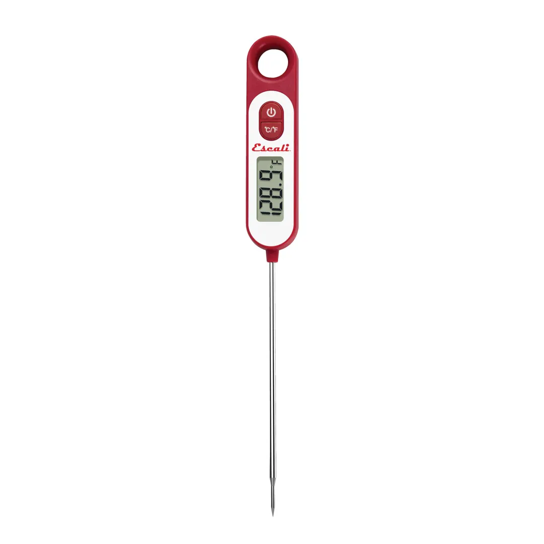 Carlisle THDGLSRD Digital Pocket Thermometer, 5.6" Probe, -58°F to 572°F, Stainless Steel, Red
