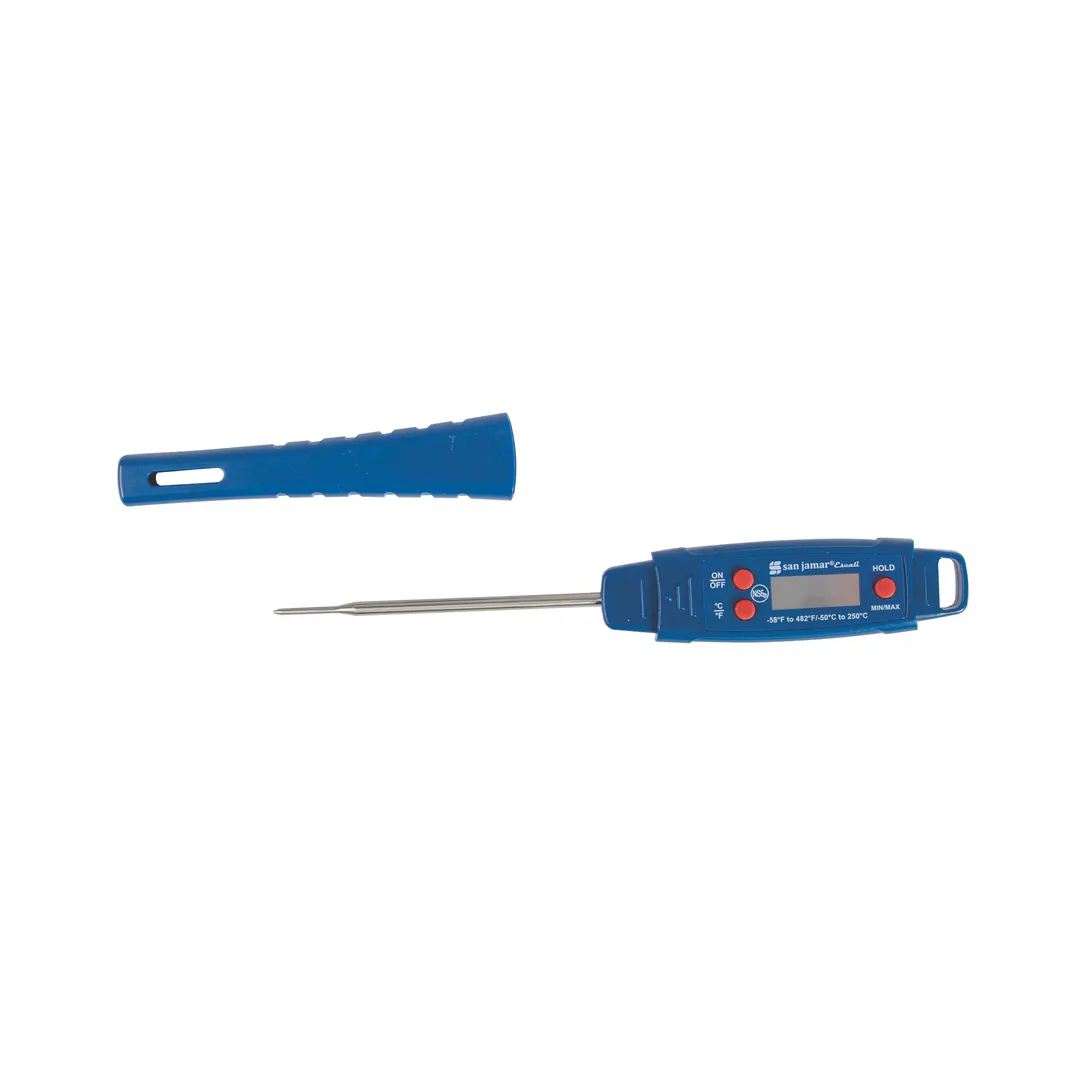 Carlisle THDGWP Escali MZR Waterproof Thermometer, 3" Stainless Steel Probe, -58°F to 482°F, Blue, NSF