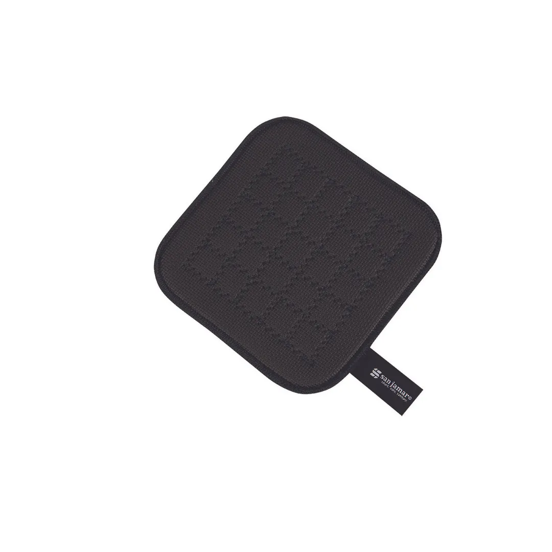 Carlisle UHP77BK Pot Holder – 7" x 7" Square Neoprene, Black, Non‑Slip Hot Pad, -109°F to 500°F