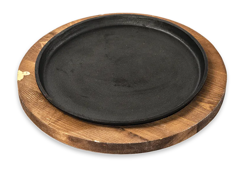 Concasse MCACCBM03 Round Wooden Serving Board, 12" Diameter, Hand‑Free Design, Natural Wood Finish