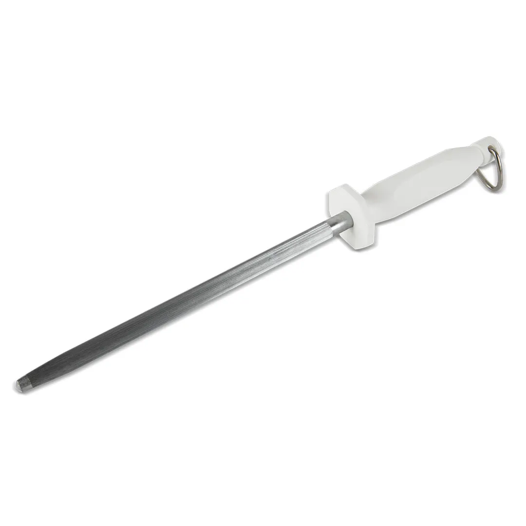 Concasse MCC120 - 12" Round Sharpening Butcher Steel, Chrome Blade, Steel Handle, Chef Sharpener