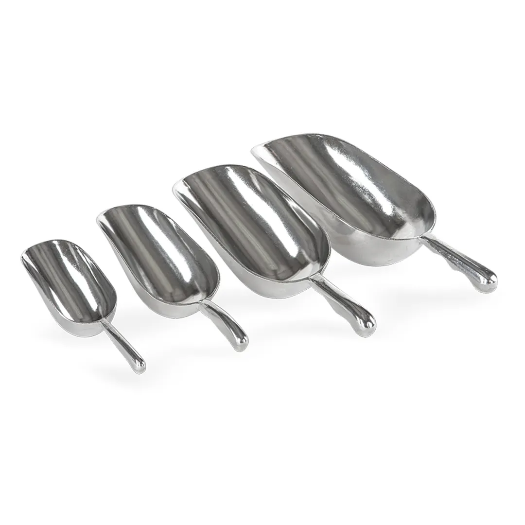 Concasse MCCALU12 Ice Scoop – 12 oz Capacity, Solid Aluminum Construction, Durable Kitchen Hand Tool