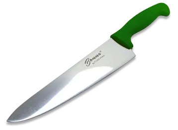 Concasse MCCCHEF08V Chef Knife, 8" Blade, Green Plastic Handle, Steel Blade, Kitchen Cutlery