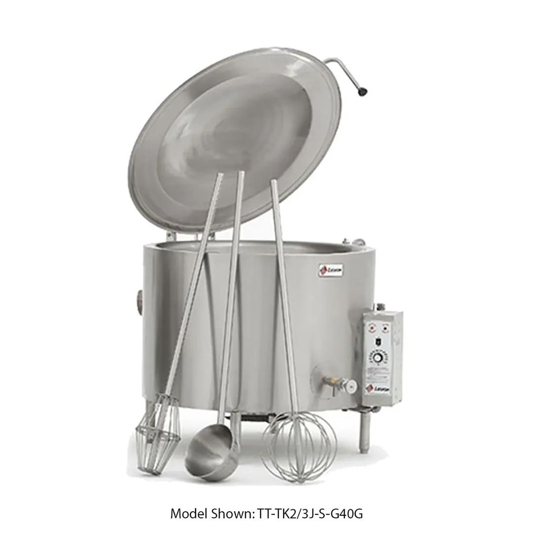 Therma-Tek TT-TK2/3J-S-G30G 30 Gallon Floor Stationary 2/3 Steam Jacketed Gas Kettle, 67.800 BTU