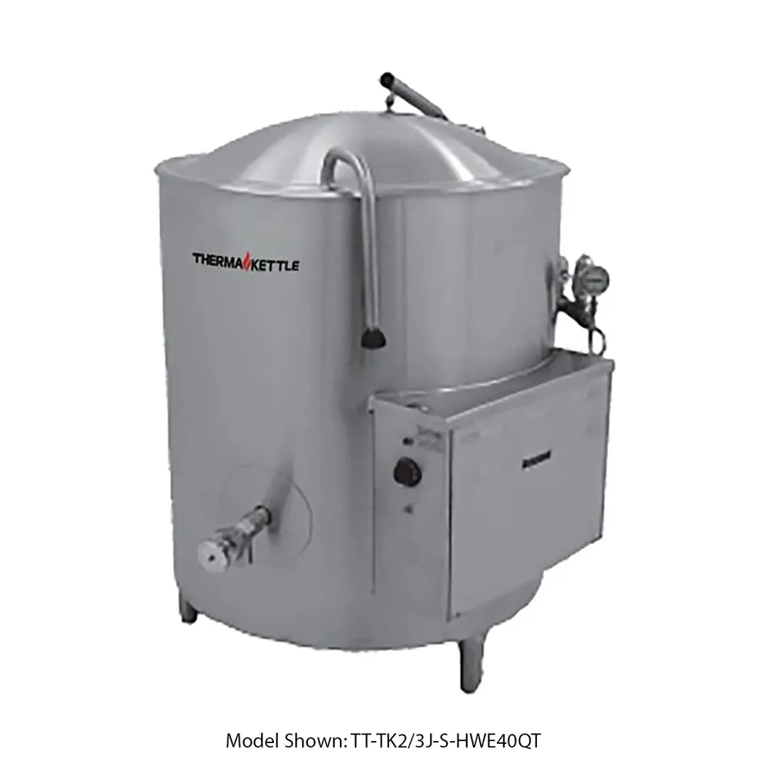 Therma-Tek TT-TK2/3J-S-HWE20QT 20 Gallon Floor Stationary 2/3 Steam Jacketed Electric Kettle