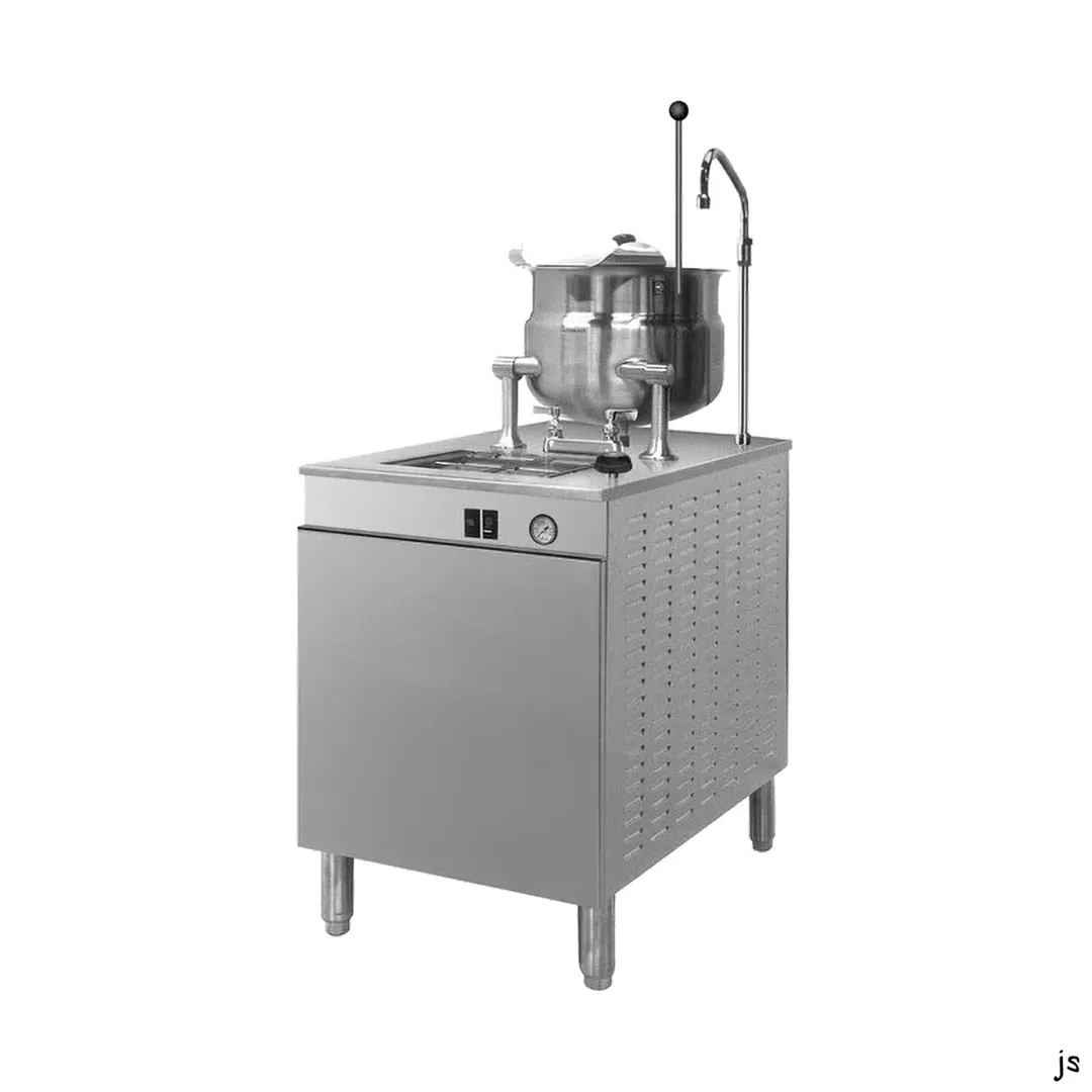 Cleveland 24DMK6 6 Gallon Floor Tilting 2/3 Steam Jacketed Direct Steam Kettle w/ Modular Base
