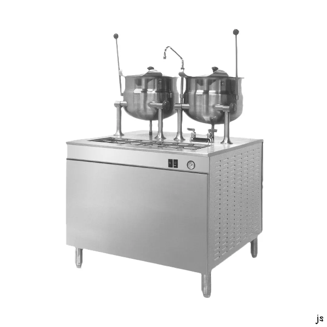 Cleveland 24DMK6 6 Gallon Floor Tilting 2/3 Steam Jacketed Direct Steam Kettle w/ Modular Base