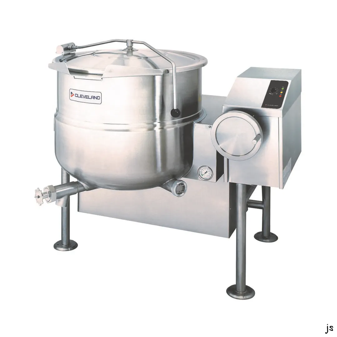 Cleveland KGL40TPQS 40 Gallon Tilting 2/3 Steam Jacketed Gas Kettle, 140.000 BTU