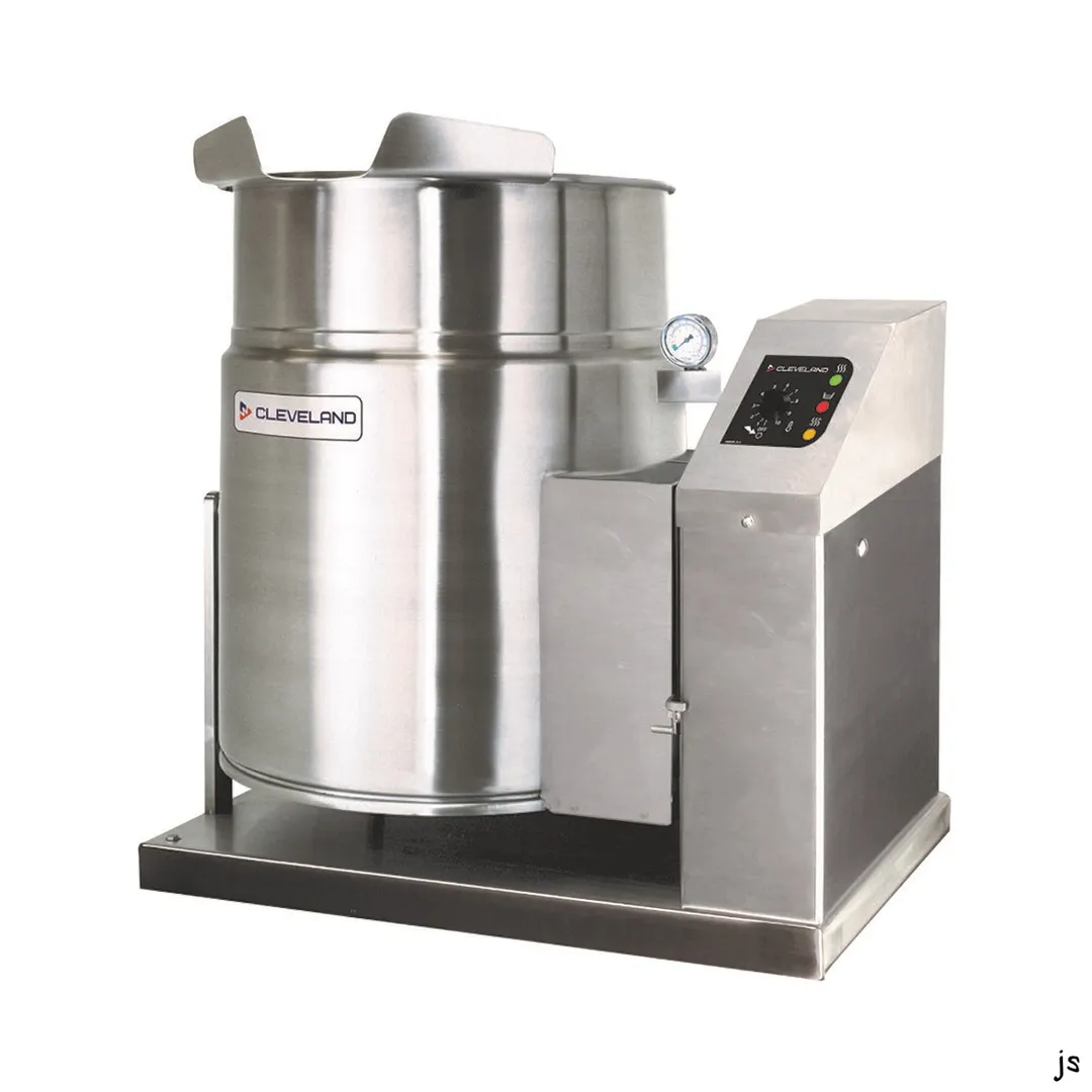 Cleveland KGT12TPQS 12 Gallon Countertop Tilting 2/3 Steam Jacketed Gas Kettle, 53.000 BTU