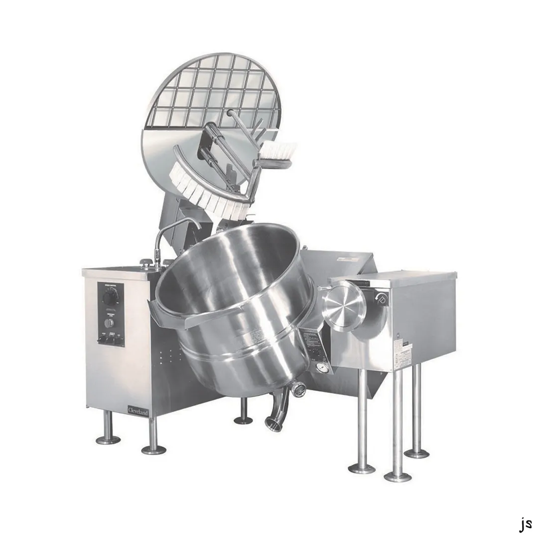 Cleveland MKGL80T 80 Gallon Floor Tilting 2/3 Steam Jacketed Gas Kettle, Double Console,190.000 BTU