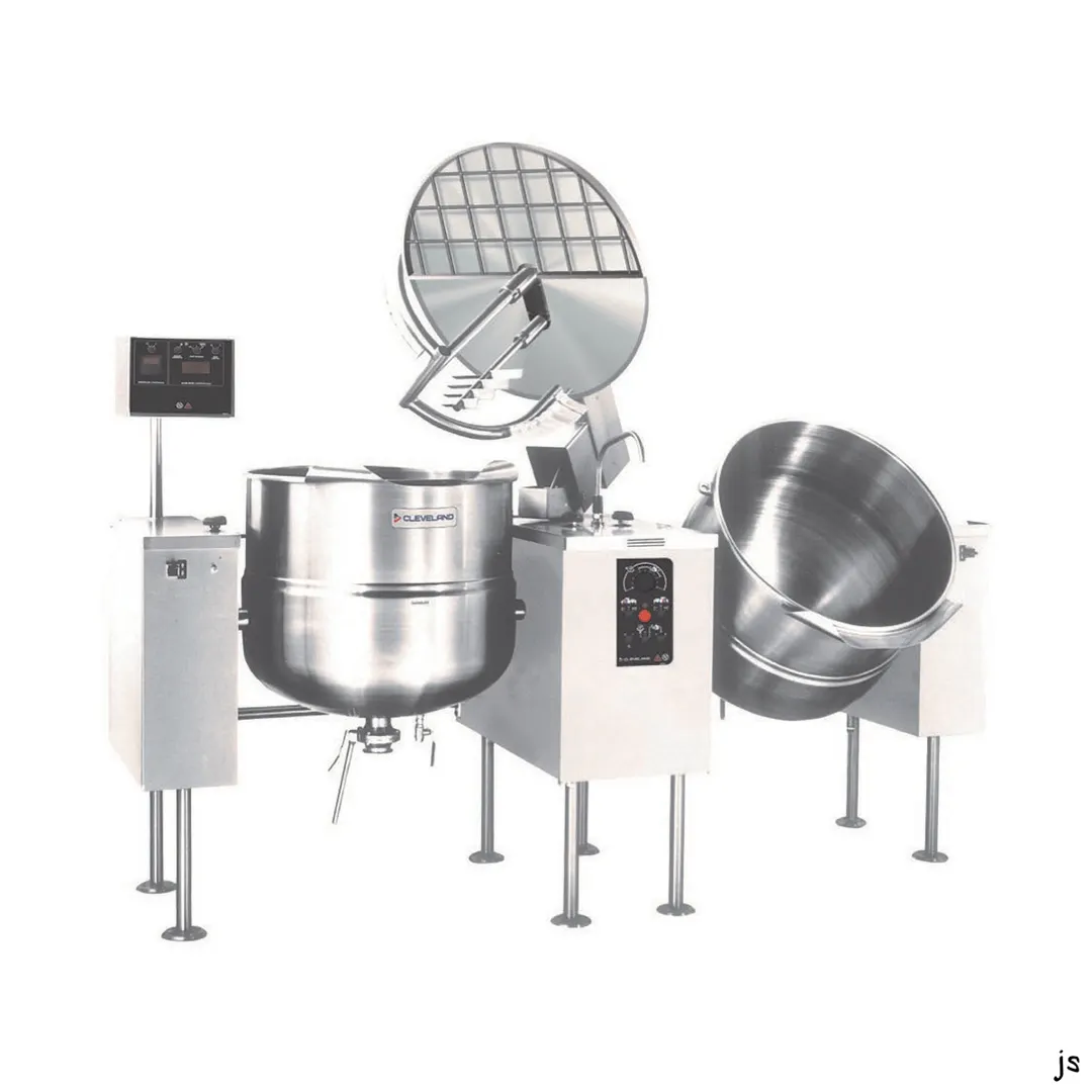 Cleveland TMKDL40T 80 Gallon Floor Tilting 2/3 Steam Jacketed Direct Steam Twin Kettle/Mixer