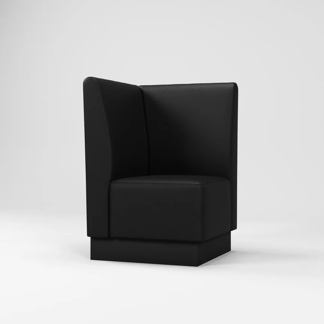 G & A QSM-C-CUSTOM Modular Upholstered Corner Restaurant Booth, 30"W x 26"D x 42"H, Custom Upholstered Frame