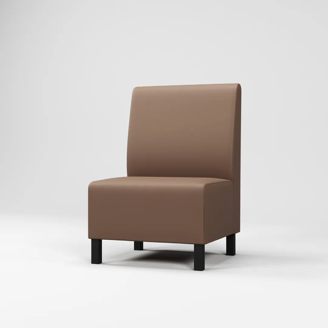 G & A QSM-S2-CUSTOM Modular Single Upholstered Restaurant Booth, 48"W x 26"D x 42"H, Custom Fit