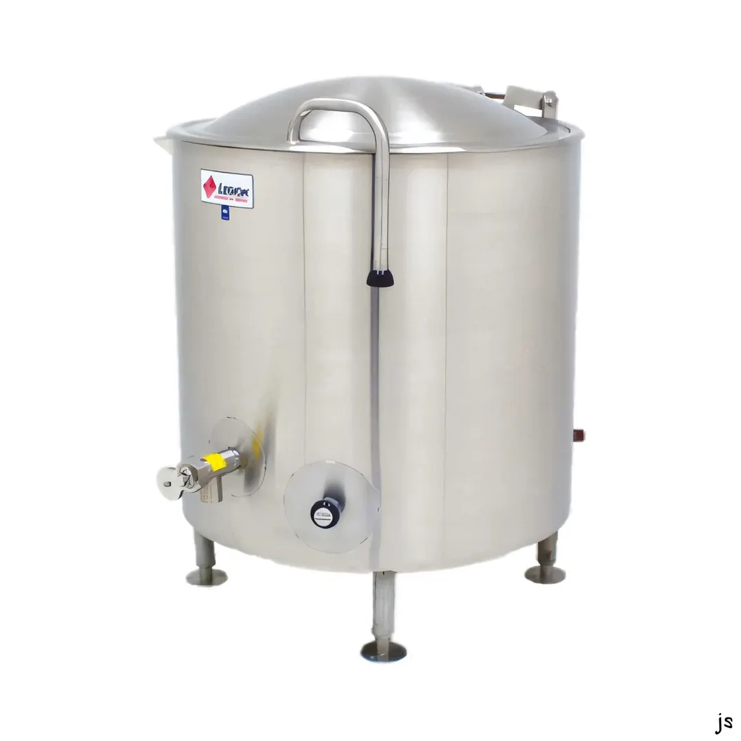 Legion LTI-150 150 Gallon Floor Stationary 2/3 Steam Jacketed Direct Steam Kettle w/ Quad-Leg Base