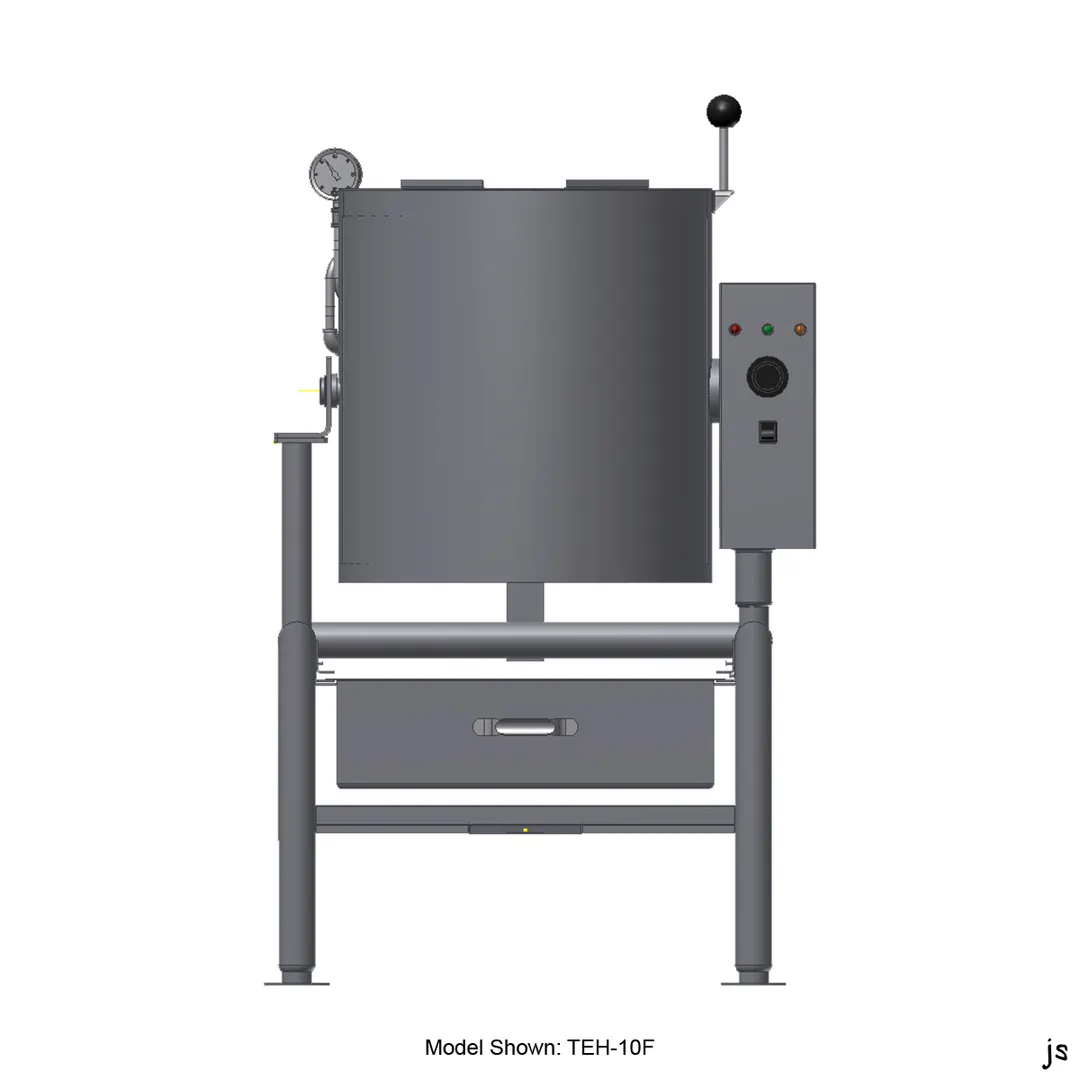 Legion TEH-5F 5 Gallon Floor Tilting Full Steam Jacketed Electric Kettle w/ Quad-Leg Base