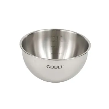 Louis Tellier GL313 - 7-3/4" Round Bottom Mixing Bowl, Stainless Steel, 5-11" Top Diameter, Kitchen