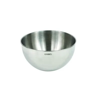 Louis Tellier GL315 - 15-3/4" Round Bottom Mixing Bowl, 12-18" Top Diameter, Stainless Steel