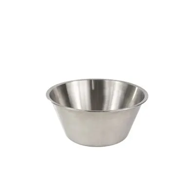 Louis Tellier GL316 - 6¼" Stainless Steel Mixing Bowl, Flat Bottom, 5‑11" Top Diameter, Kitchen