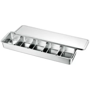 Louis Tellier N4411 Bento Sushi Box – 5-Compartment Japanese Mini Stainless Steel Set