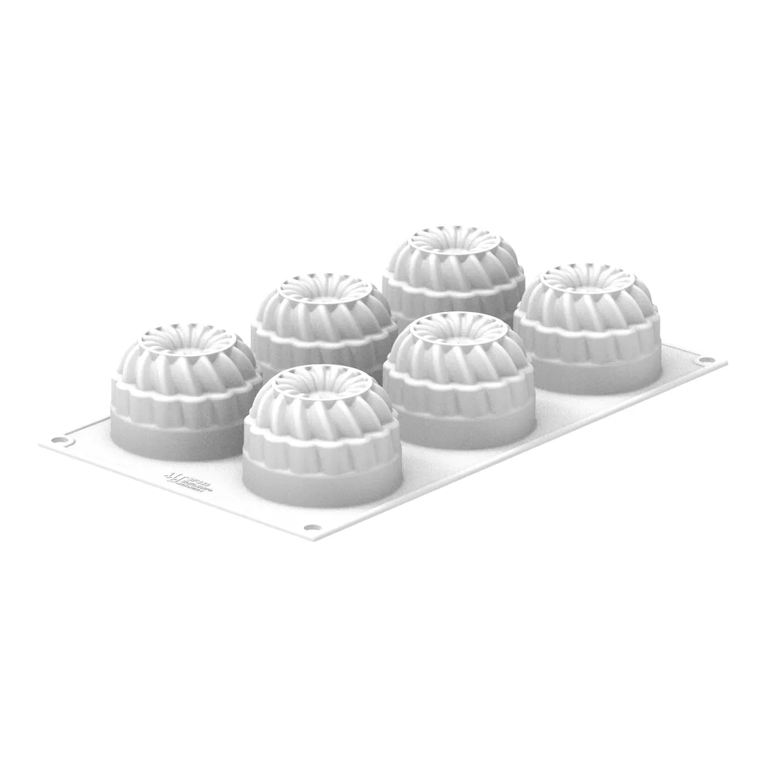 Louis Tellier PLEINCOEURROUND142 - Silicone Pastry Mold, 2.75" Dia x 1.88" H, 4.8 Oz, Uncoated