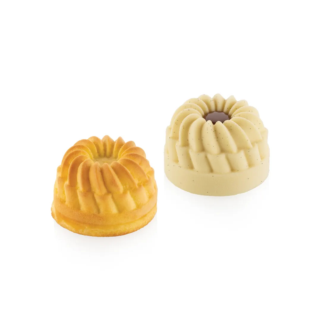 Louis Tellier PLEINCOEURROUND142 - Silicone Pastry Mold, 2.75" Dia x 1.88" H, 4.8 Oz, Uncoated
