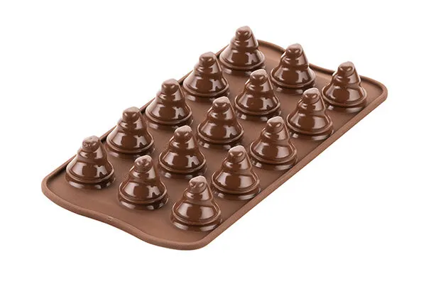 Louis Tellier SCG054 Choco Trees Silicone Mold, 0.28 oz, 1.1" Dia. x 1.18" H, Uncoated