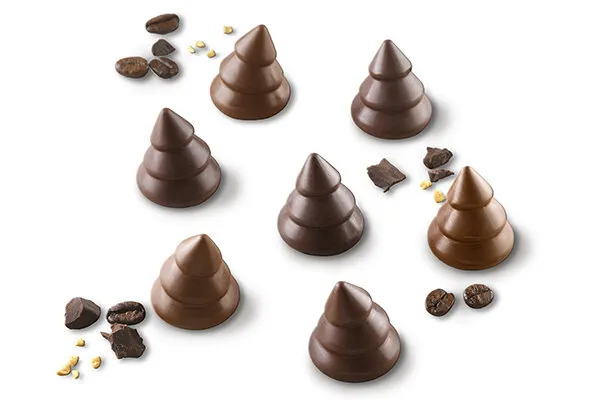 Louis Tellier SCG054 Choco Trees Silicone Mold, 0.28 oz, 1.1" Dia. x 1.18" H, Uncoated