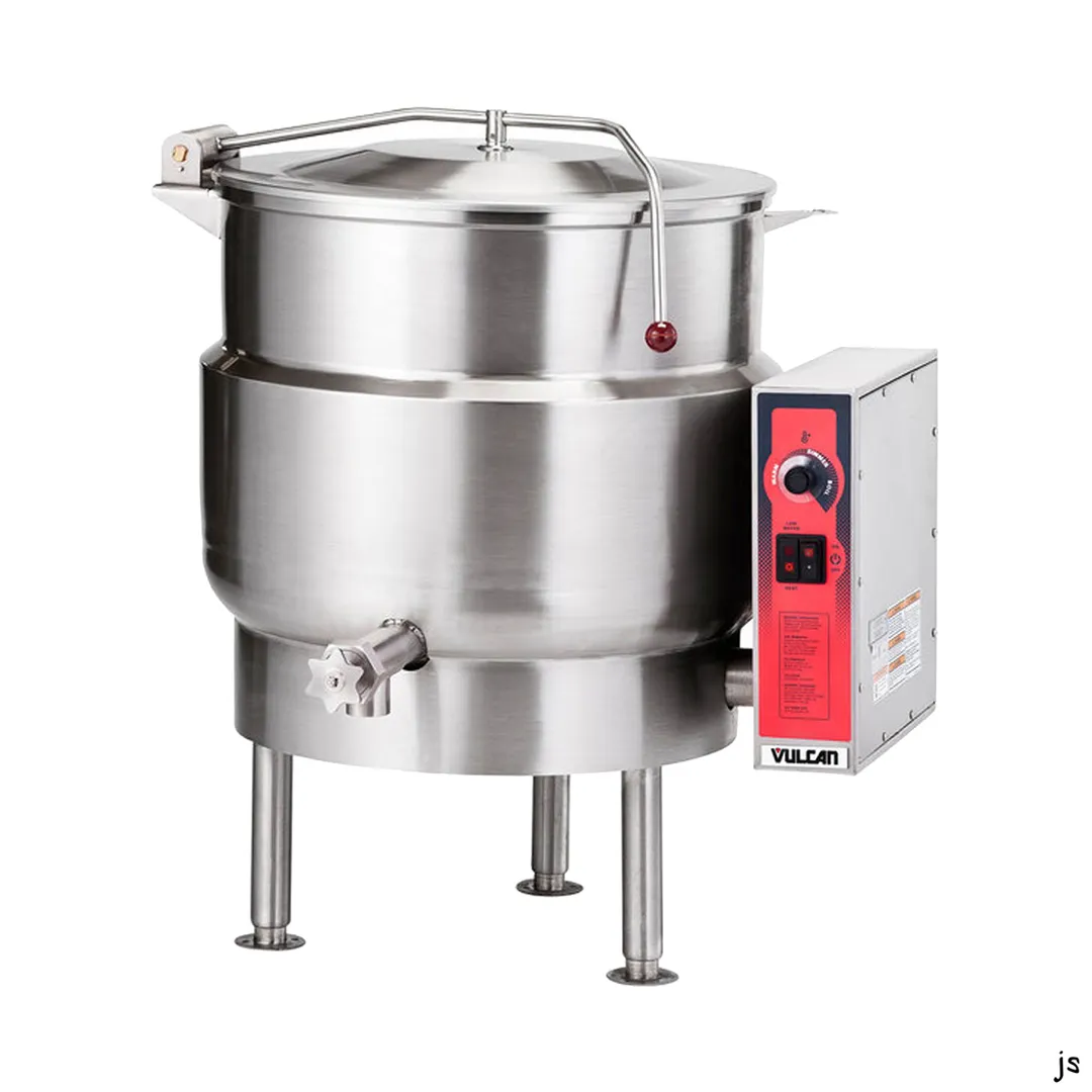 Vulcan K60EL 60 Gallon Floor Stationary 2/3 Steam Jacketed Electric Kettle w/ Tri-Leg Base