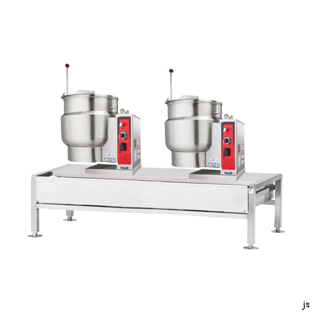 Vulcan VEKT64/1212 24 Gallon Floor Stationary 2/3 Steam Jacketed Electric Kettle Assembly, 64" Stand