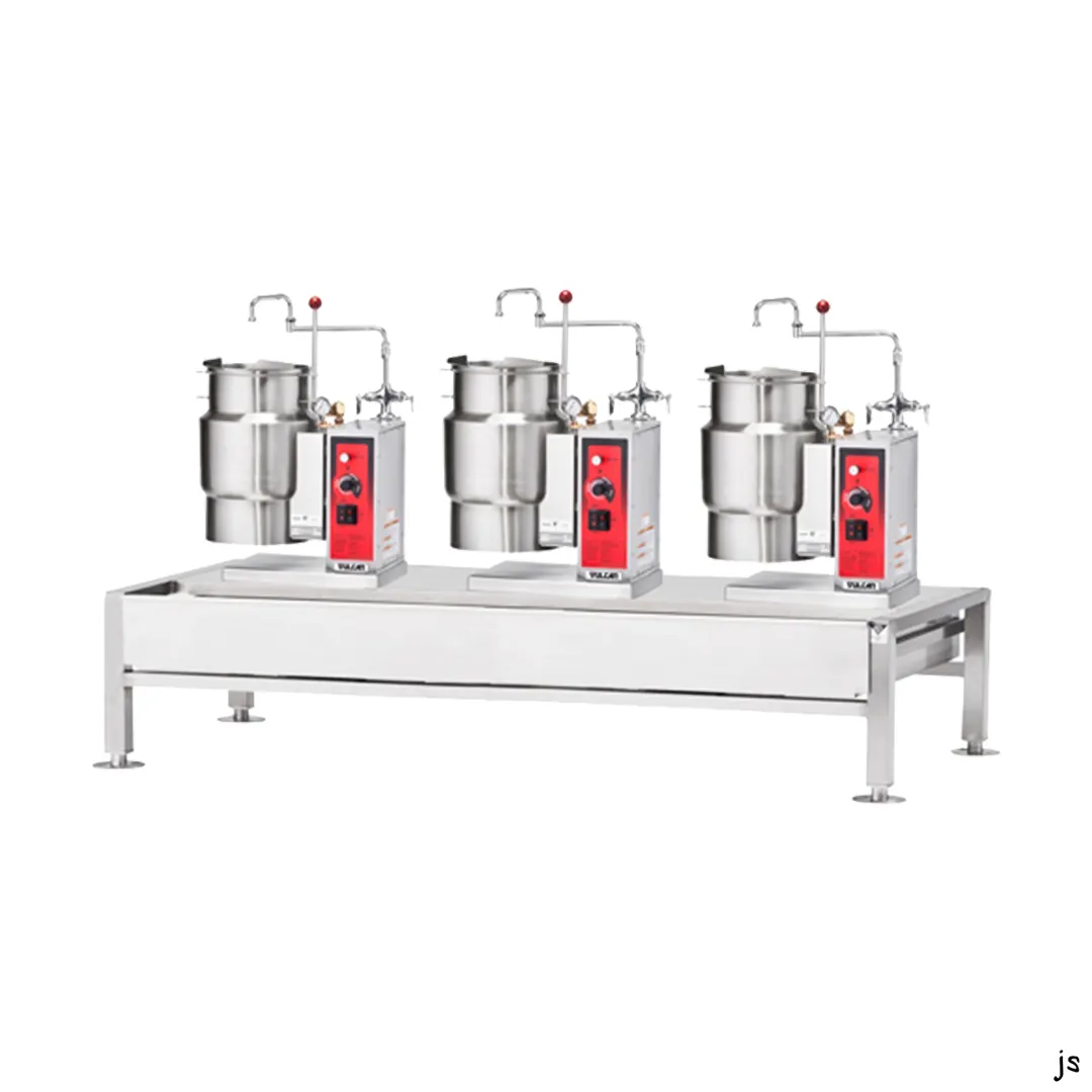 Vulcan VEKT80/666 18 Gallon Floor Tilting 2/3 Steam Jacketed Electric Kettle Assembly w/ 80" Stand