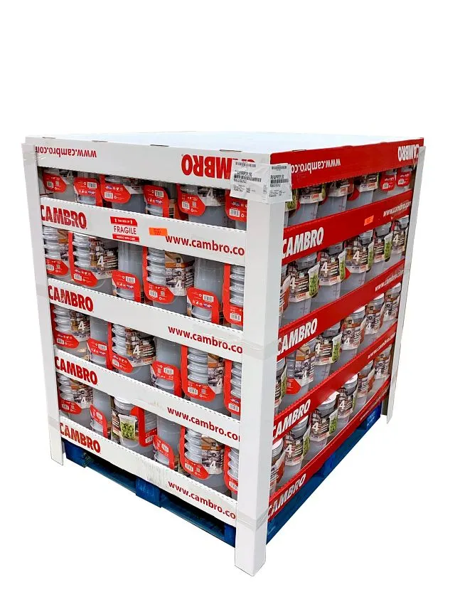 Cambro RFS4PPRP3PL190 4-Quart Translucent Round Food Storage Containers & Lids Set - 6/Set