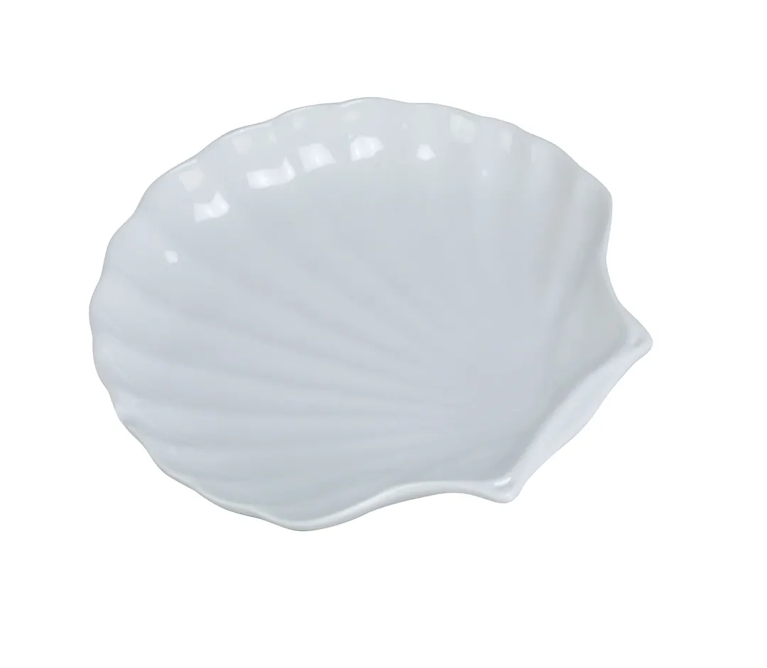Yanco SD-4 - 4" White Porcelain Shell Dish, 4" Dia., Oven & Microwave Safe, Dishwasher Safe, 1 Dozen