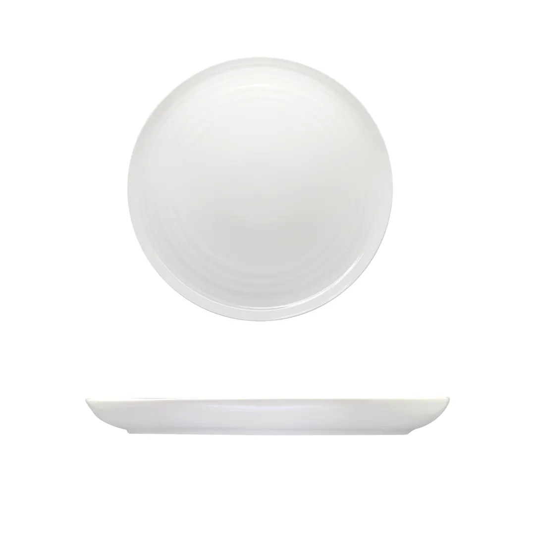 Ariane Porcelain AARARN000011017 China Plate Coupe Rim 6-2/3" Round Porcelain Warm White 12/Case