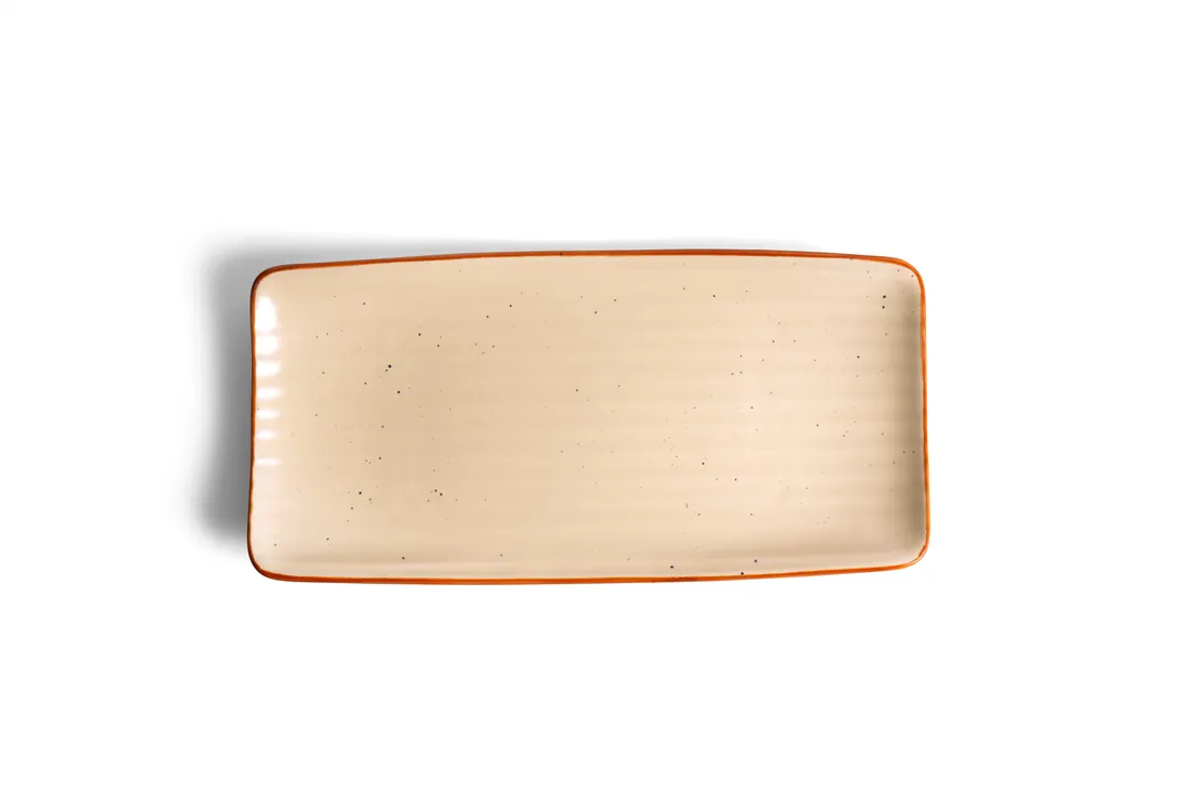 Ariane Porcelain AARARN034011001 Rectangular Platter, 11 4/5" x 6", Porcelain, Coast Color - 6/Case