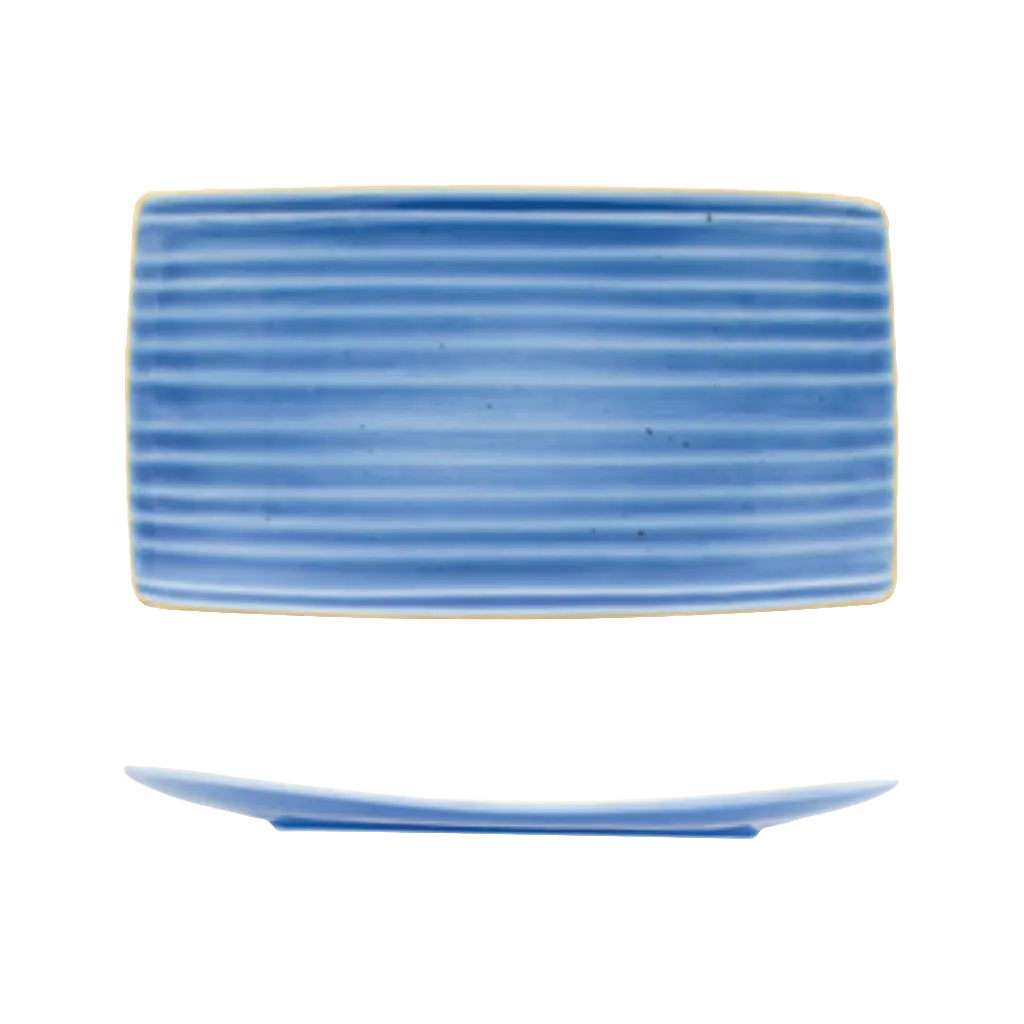 Ariane Porcelain AARARN043011002 - Ocean Porcelain Rectangle Platter 14 1/6" x 7 7/8" - 6/Case