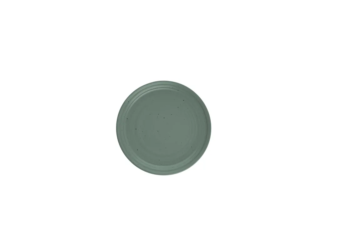 Ariane Porcelain AARARN511011017 China Plate, 6 2/3" Coupe Rim, Mist Green Dotts - 12/Case