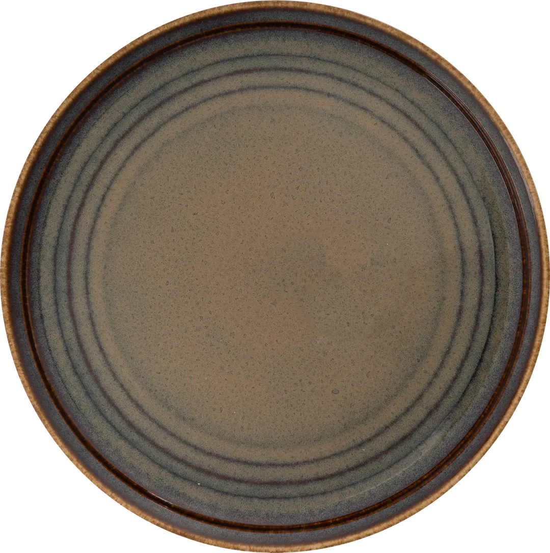 Ariane Porcelain AARARNC94011017 Plate, 6 2/3" Coupe Rim, Olive Darb Matt - 12/Case