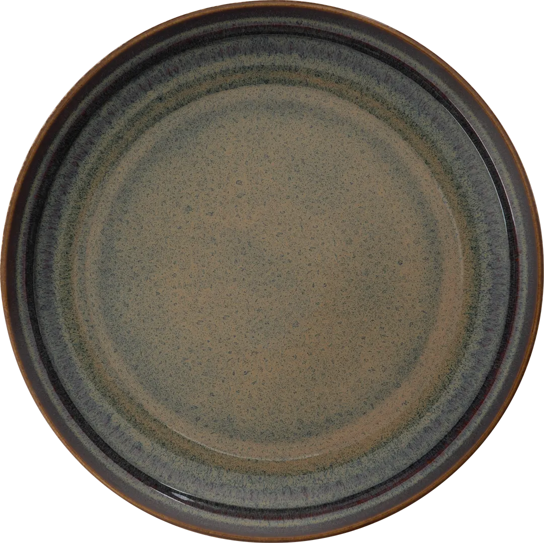 Ariane Porcelain AARARNC94011030 Plate Coupe Rim, 11 4/5" Splash Atomic O/S Olive - 6/Case