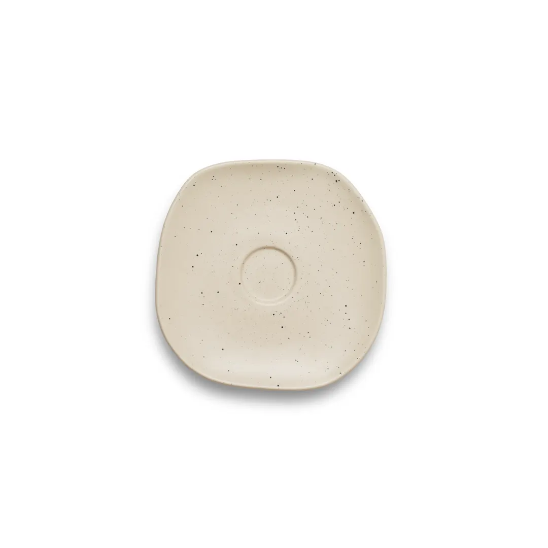 Ariane Porcelain AERARN508014013 China Saucer, 5.125" (13 Cm), Linen Dotts, Porcelain - 12/Case